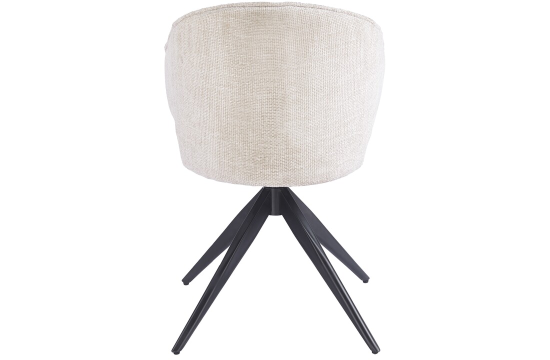 Eetkamerstoel Porto Renegade Natural 01 - zwart - draai