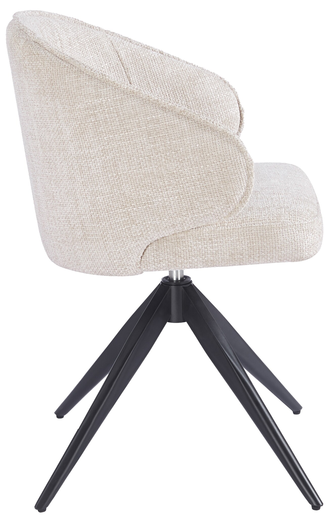 Eetkamerstoel Porto Renegade Natural 01 - zwart - draai