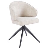 Eetkamerstoel Porto Renegade Natural 01 - zwart - draai