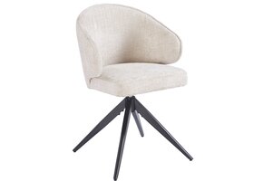 Eetkamerstoel Porto Renegade Natural 01 - zwart - draai