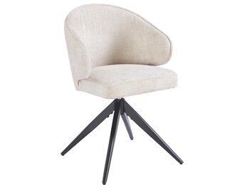 Eetkamerstoel Porto Renegade Natural 01 - zwart - draai