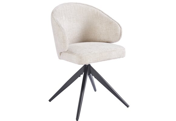 Eetkamerstoel Porto Renegade Natural 01 - zwart - draai