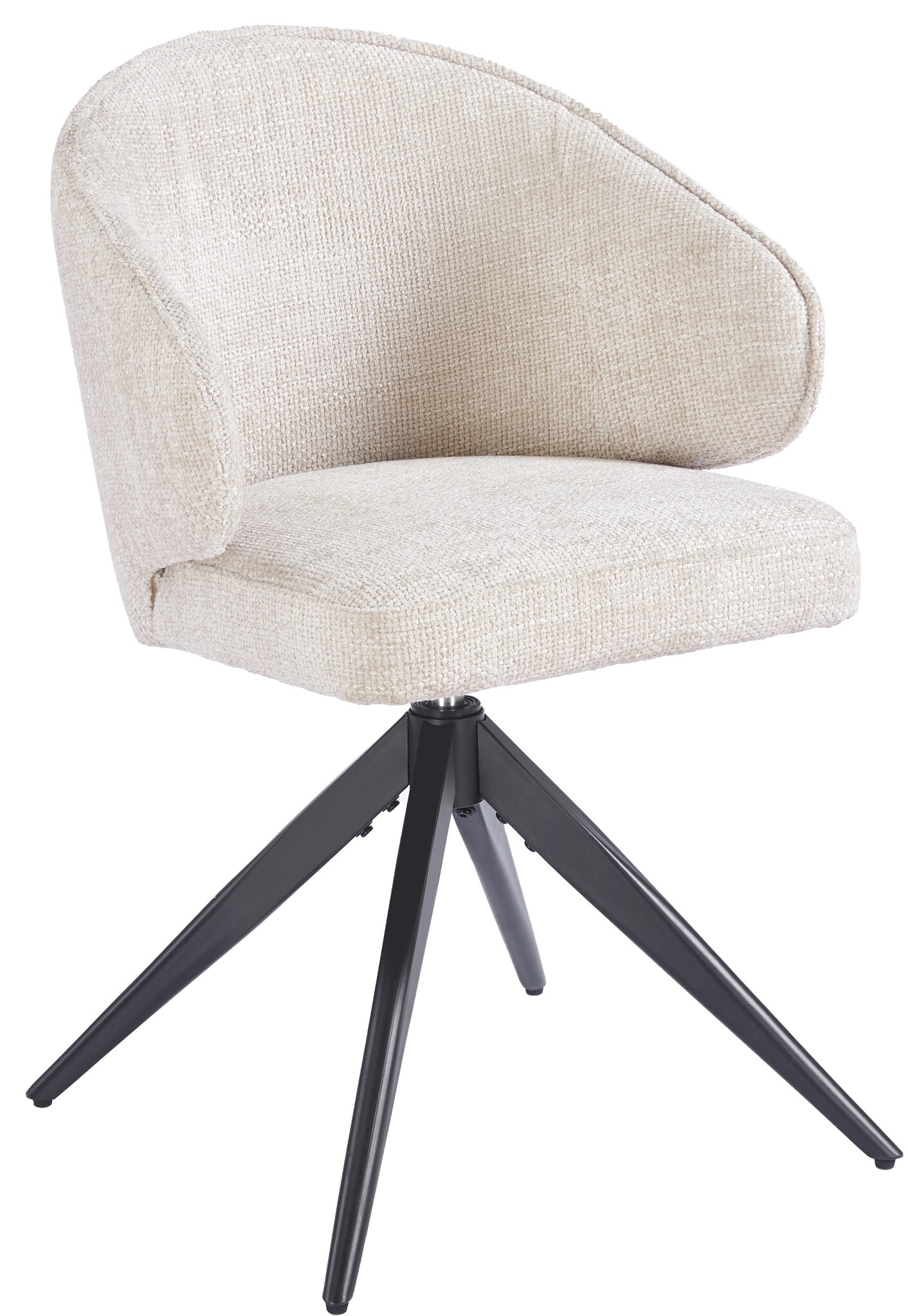 Eetkamerstoel Porto Renegade Natural 01 - zwart - draai