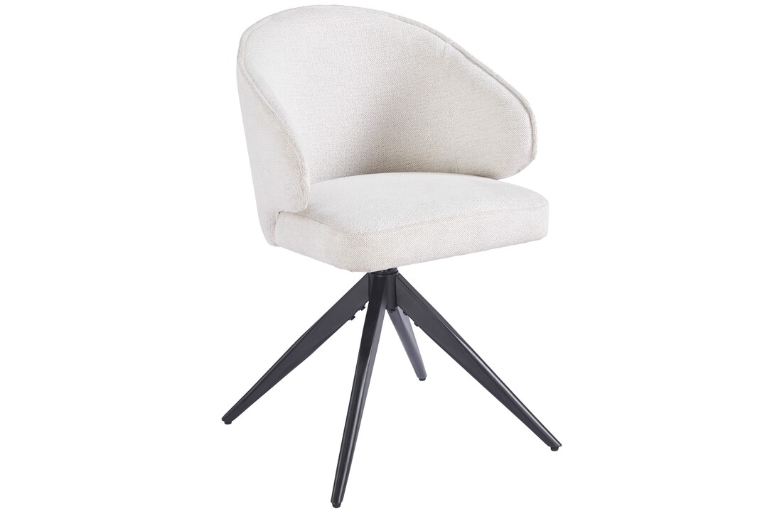 Eetkamerstoel Porto Sneak Linnen 110 - zwart - draai