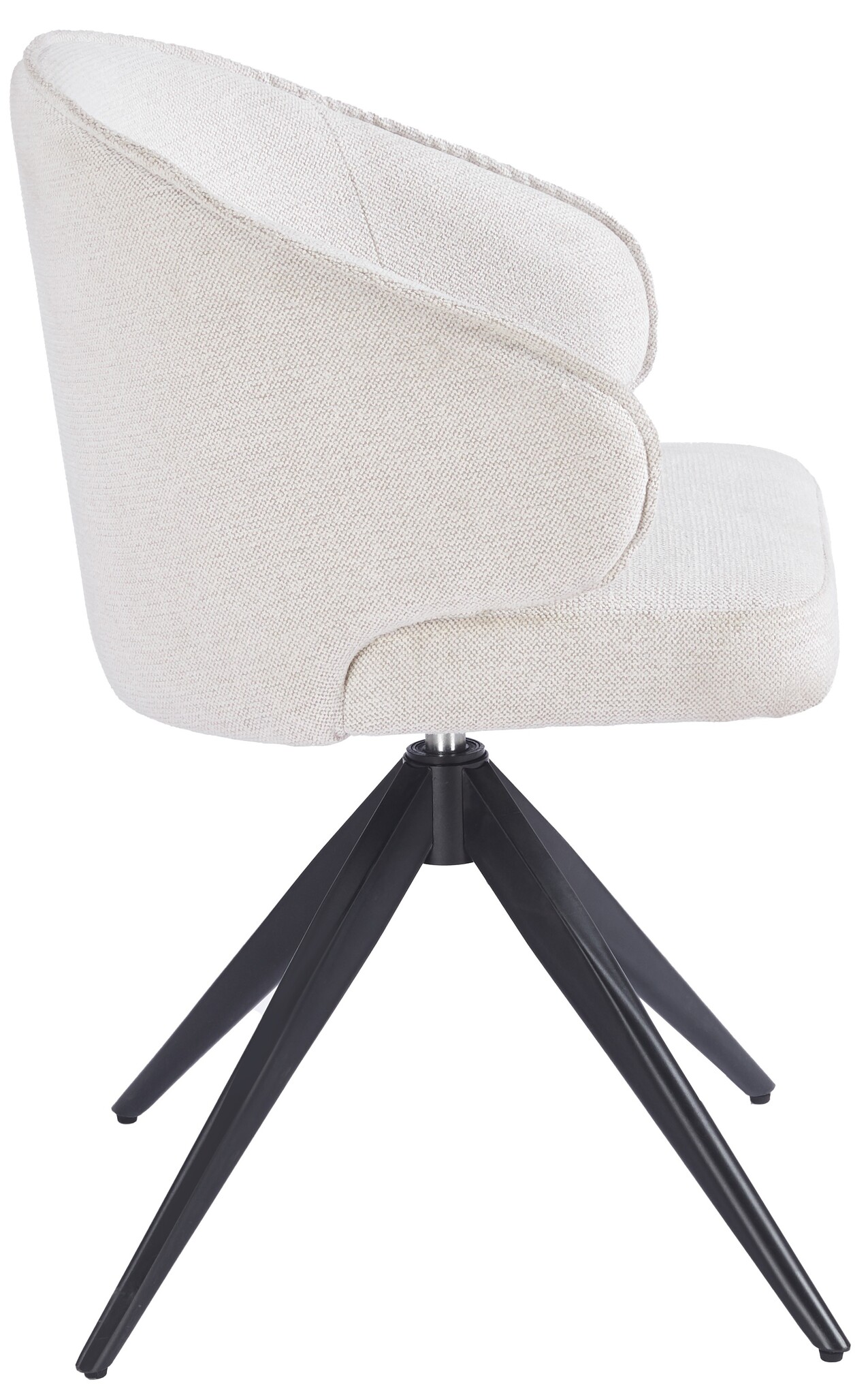 Eetkamerstoel Porto Sneak Linnen 110 - zwart - draai