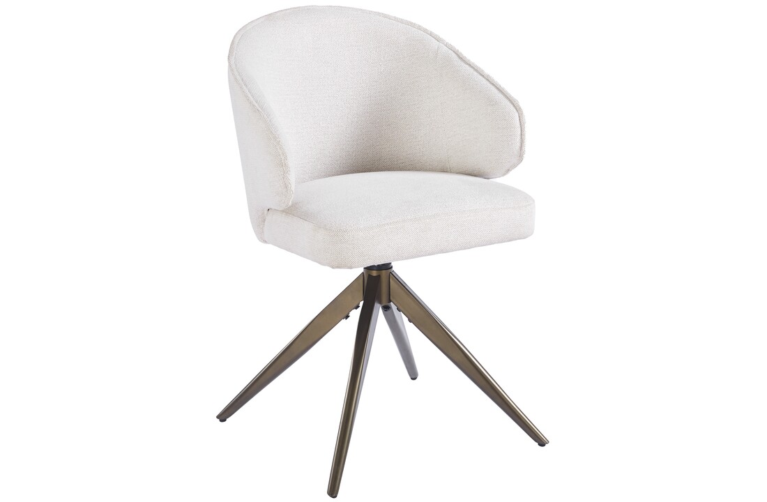 Eetkamerstoel Porto Sneak Linnen 110 - bruin - draai