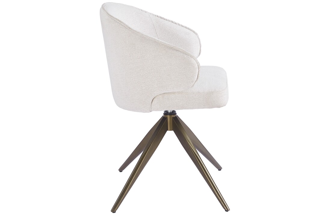 Eetkamerstoel Porto Sneak Linnen 110 - bruin - draai