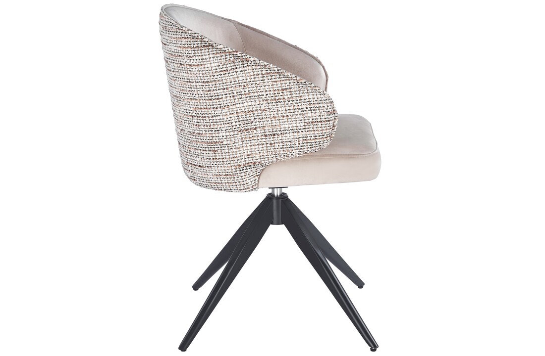 Eetkamerstoel Porto Quartz 903 / Be Trendy - zwart - draai