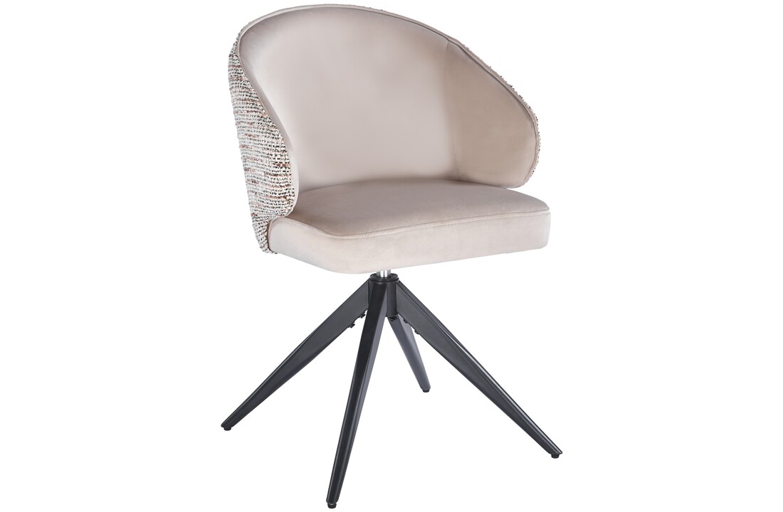 Eetkamerstoel Porto Quartz 903 / Be Trendy - zwart - draai