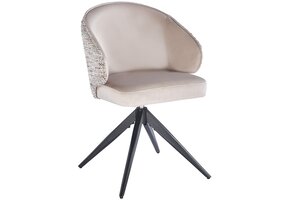 Eetkamerstoel Porto Velvet / Be Trendy - zwart - draai