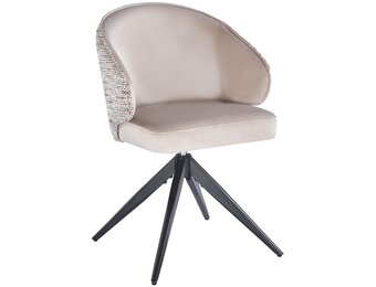 Eetkamerstoel Porto Velvet / Be Trendy - zwart - draai