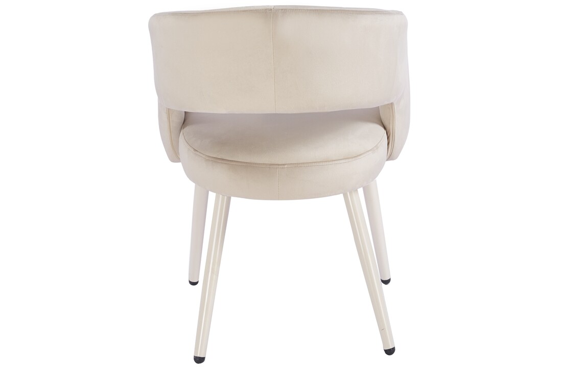 Eetkamerstoel Vigo Taupe velvet - beige - vast