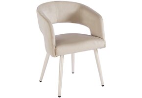 Eetkamerstoel Vigo Taupe velvet  - beige - vast