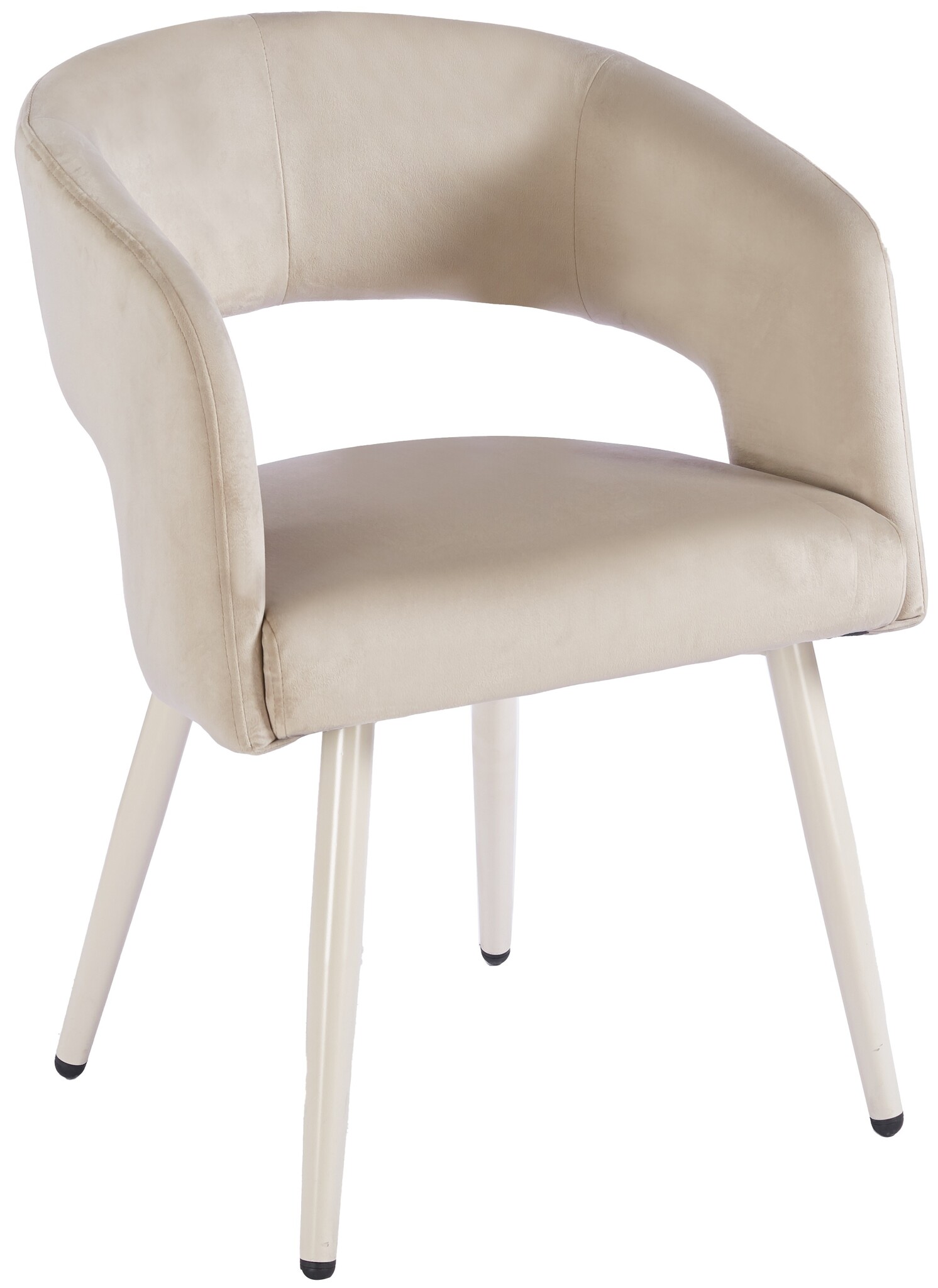 Eetkamerstoel Vigo Taupe velvet - beige - vast