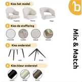 Eetkamerstoel Vigo Renegade Natural 01  - zwart - vast