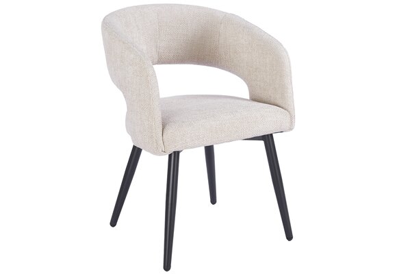 Eetkamerstoel Vigo Renegade Natural 01  - zwart - vast