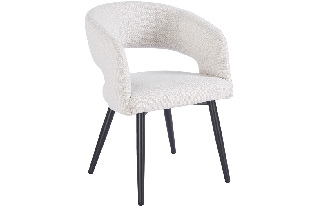 Eetkamerstoel Vigo Sneak Linnen  - zwart - vast