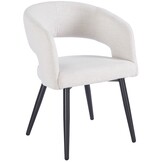 Eetkamerstoel Vigo Sneak Linnen  - zwart - vast