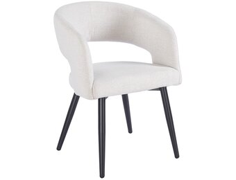 Eetkamerstoel Vigo Sneak Linnen  - zwart - vast