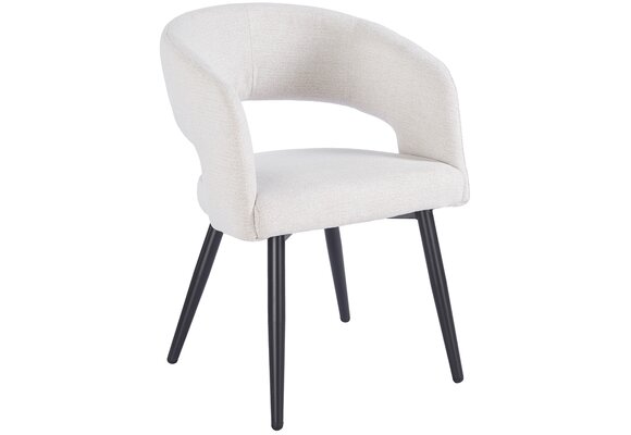 Eetkamerstoel Vigo Sneak Linnen  - zwart - vast
