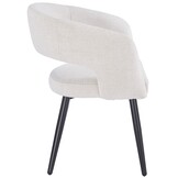 Eetkamerstoel Vigo Sneak Linnen  - zwart - vast