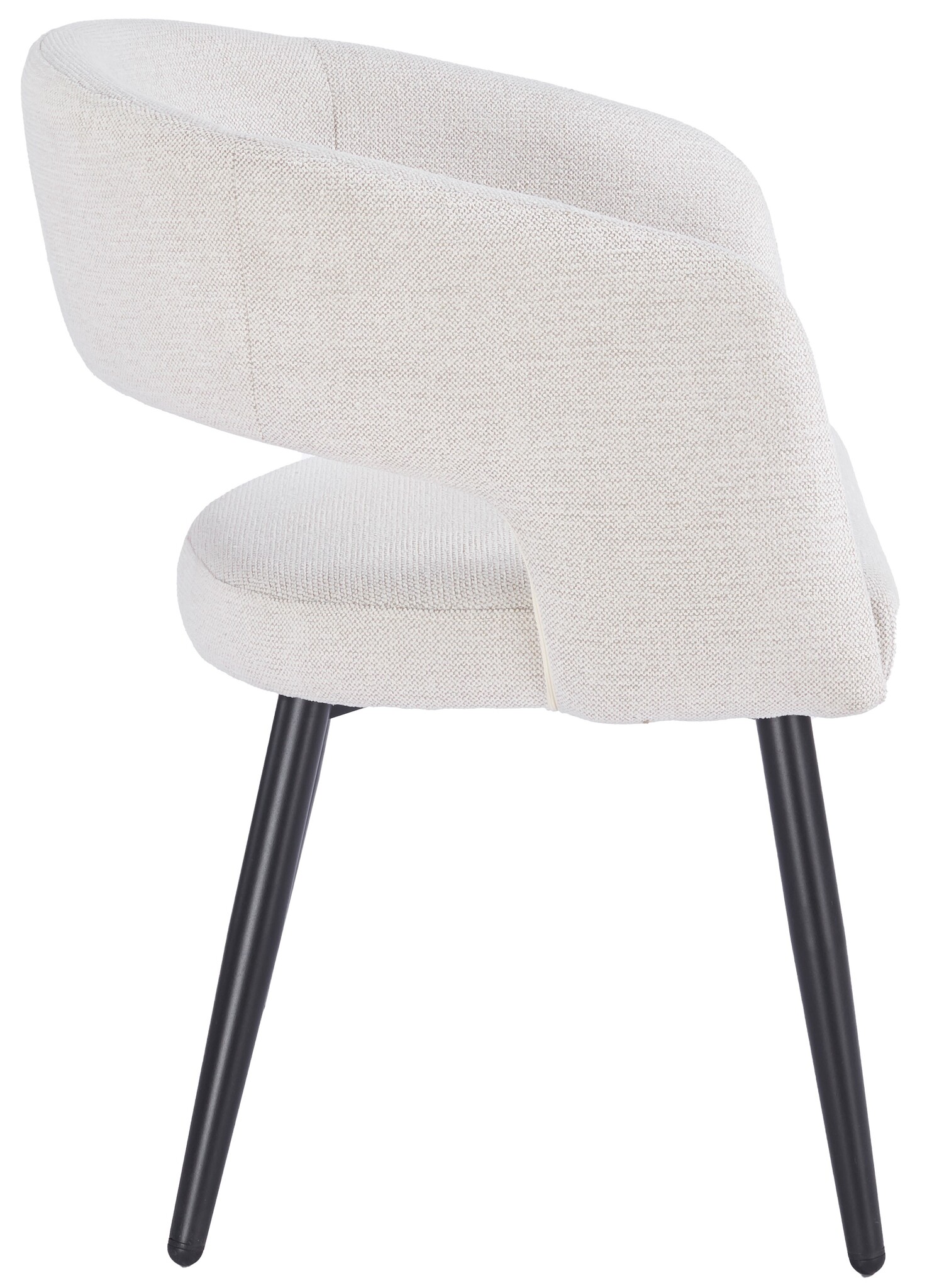 Eetkamerstoel Vigo Sneak Linnen  - zwart - vast