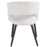 Eetkamerstoel Vigo Sneak Linnen  - zwart - vast