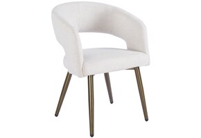 Eetkamerstoel Vigo Sneak Linnen  - bruin - vast