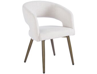 Eetkamerstoel Vigo Sneak Linnen  - bruin - vast