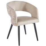 Eetkamerstoel Vigo Velvet / Be Trendy  - zwart - vast