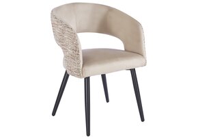 Eetkamerstoel Vigo Velvet / Be Trendy  - zwart - vast