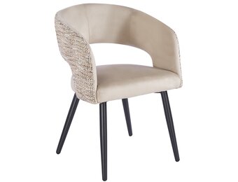 Eetkamerstoel Vigo Velvet / Be Trendy  - zwart - vast