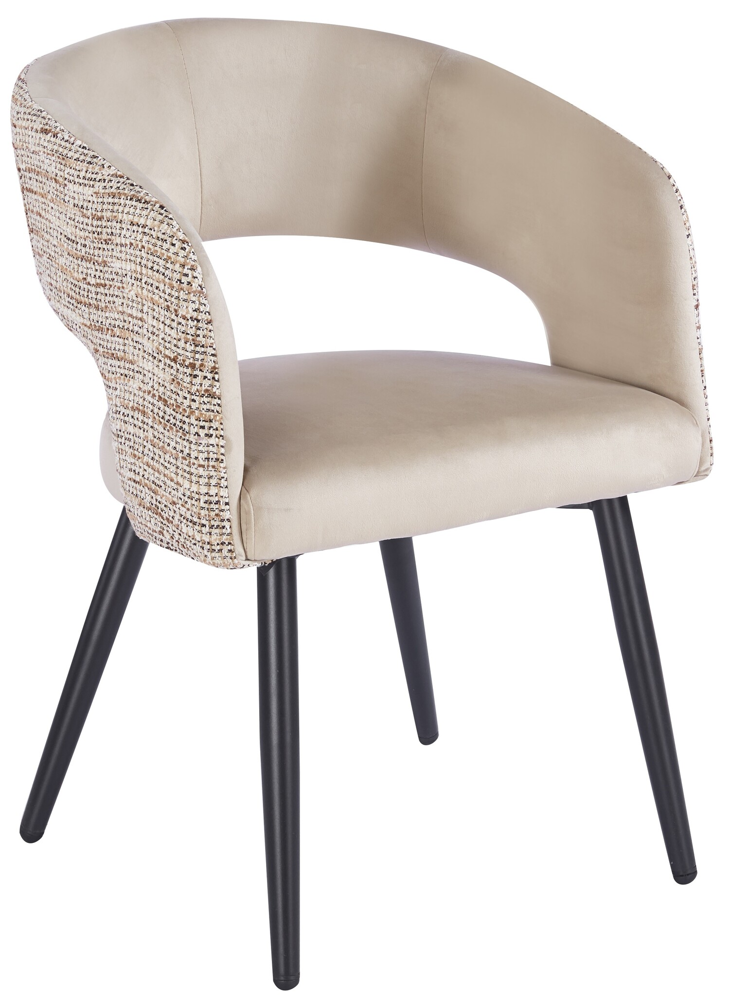 Eetkamerstoel Vigo Velvet / Be Trendy - zwart - vast