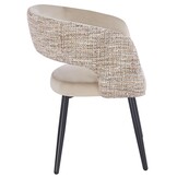 Eetkamerstoel Vigo Velvet / Be Trendy  - zwart - vast