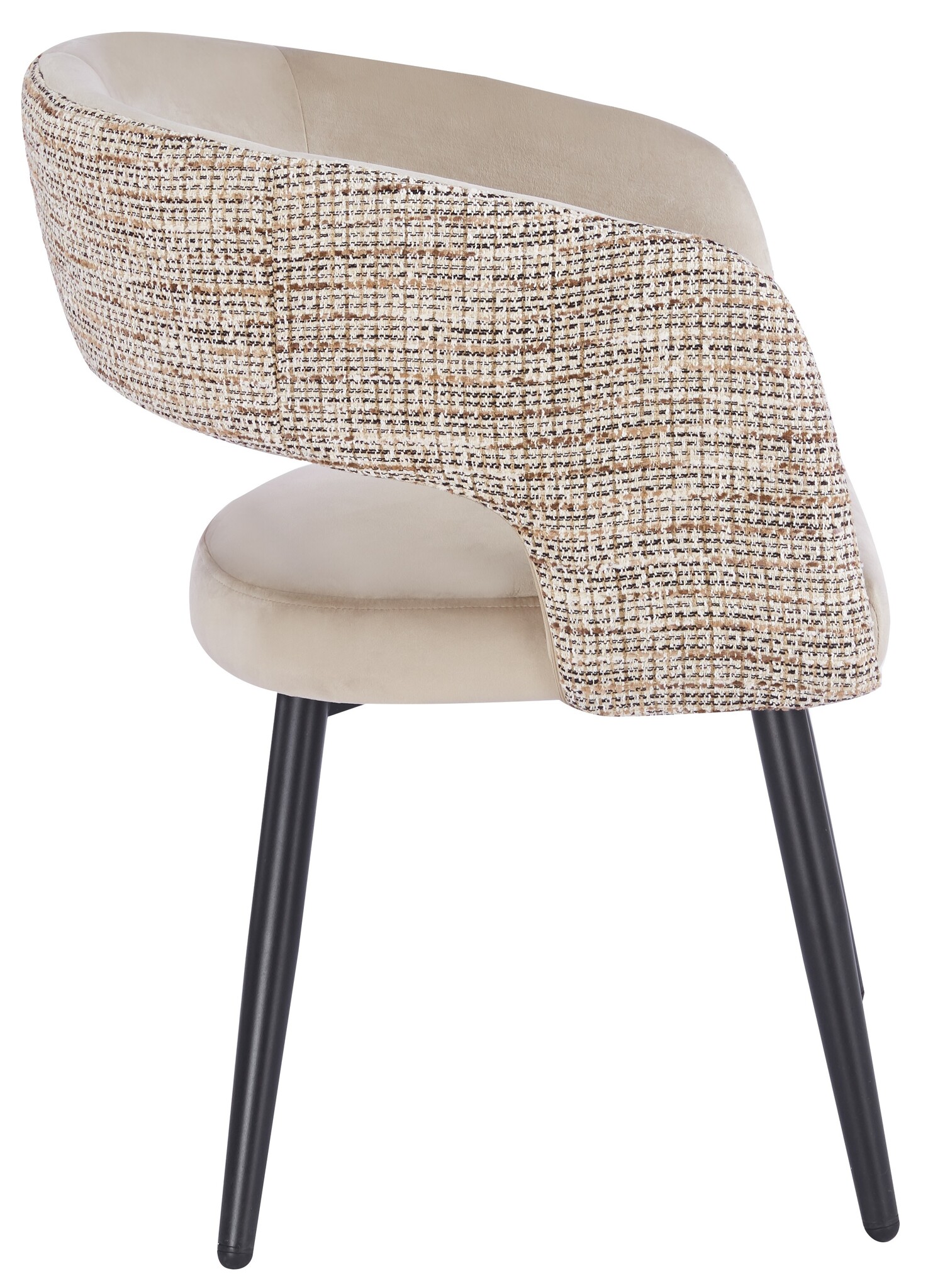 Eetkamerstoel Vigo Velvet / Be Trendy - zwart - vast