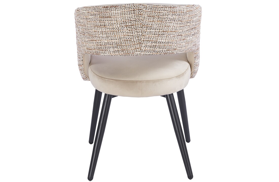 Eetkamerstoel Vigo Velvet / Be Trendy - zwart - vast