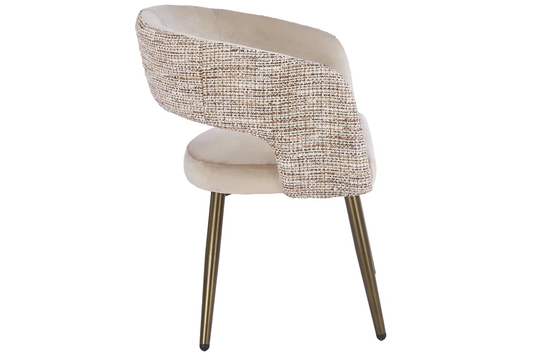 Eetkamerstoel Vigo Velvet / Be Trendy  - bruin - vast