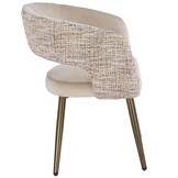 Eetkamerstoel Vigo Velvet / Be Trendy  - bruin - vast