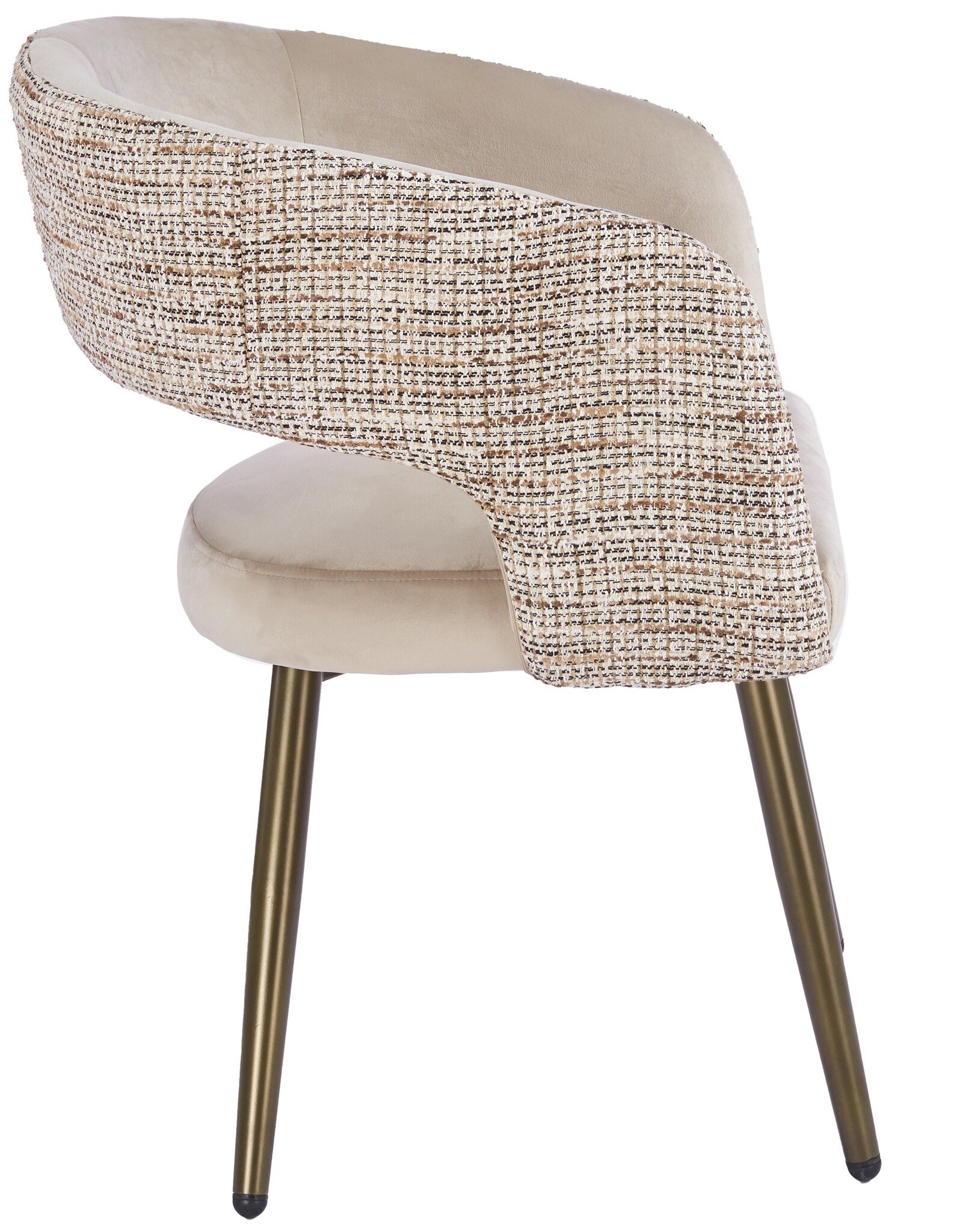 Eetkamerstoel Vigo Velvet / Be Trendy  - bruin - vast