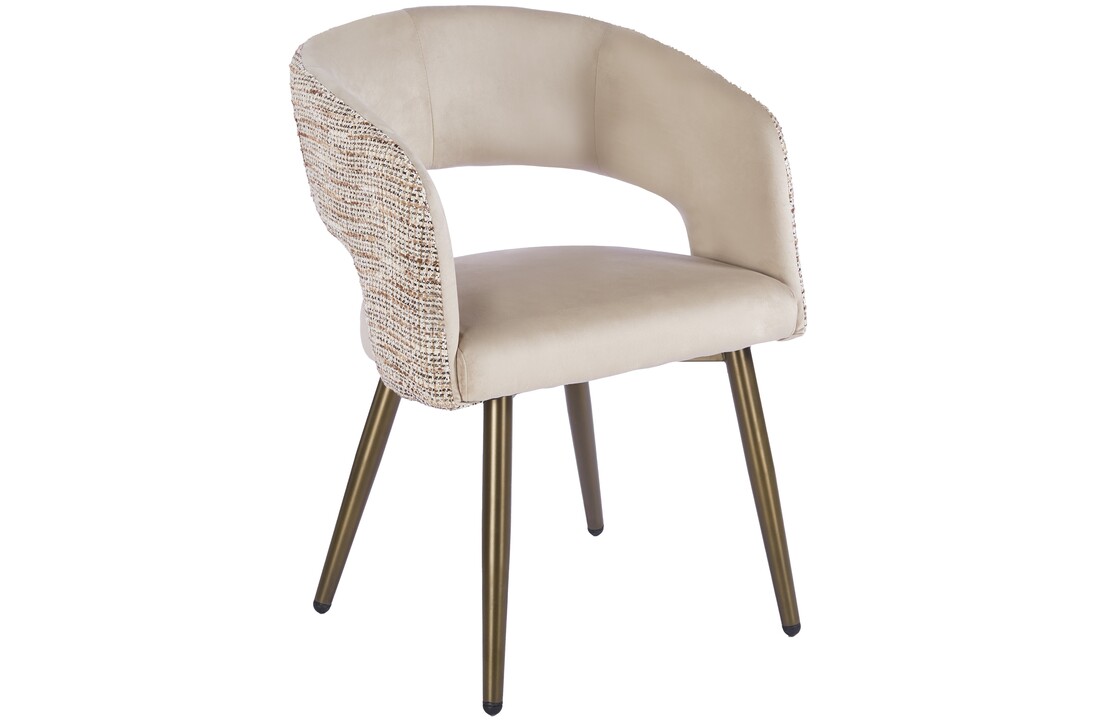 Eetkamerstoel Vigo Velvet / Be Trendy  - bruin - vast