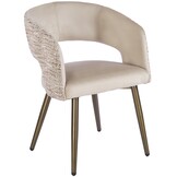 Eetkamerstoel Vigo Velvet / Be Trendy  - bruin - vast