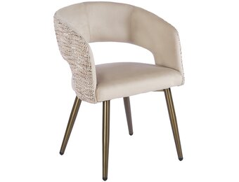 Eetkamerstoel Vigo Velvet / Be Trendy  - bruin - vast