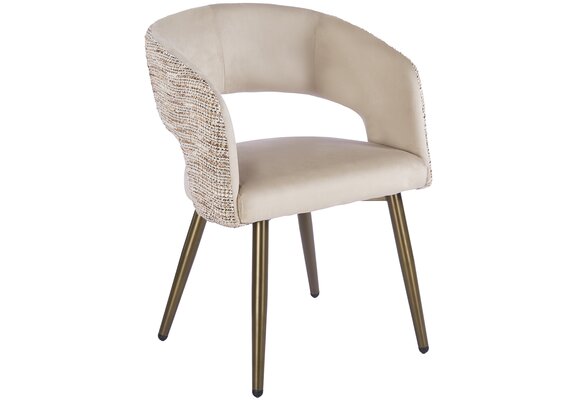 Eetkamerstoel Vigo Velvet / Be Trendy  - bruin - vast