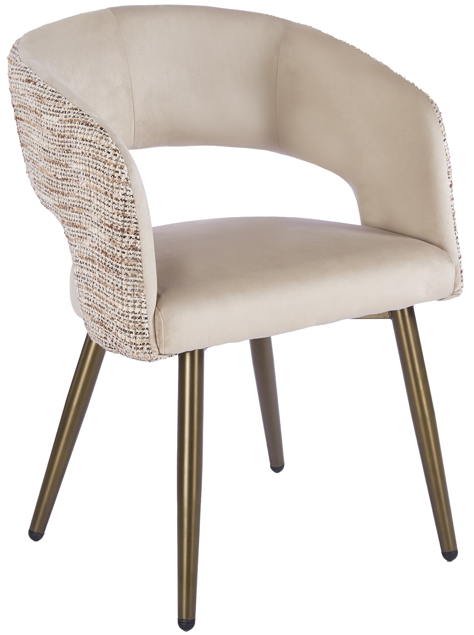 Eetkamerstoel Vigo Velvet / Be Trendy  - bruin - vast