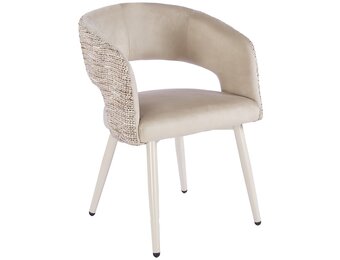 Eetkamerstoel Vigo Velvet / Be Trendy  - beige - vast