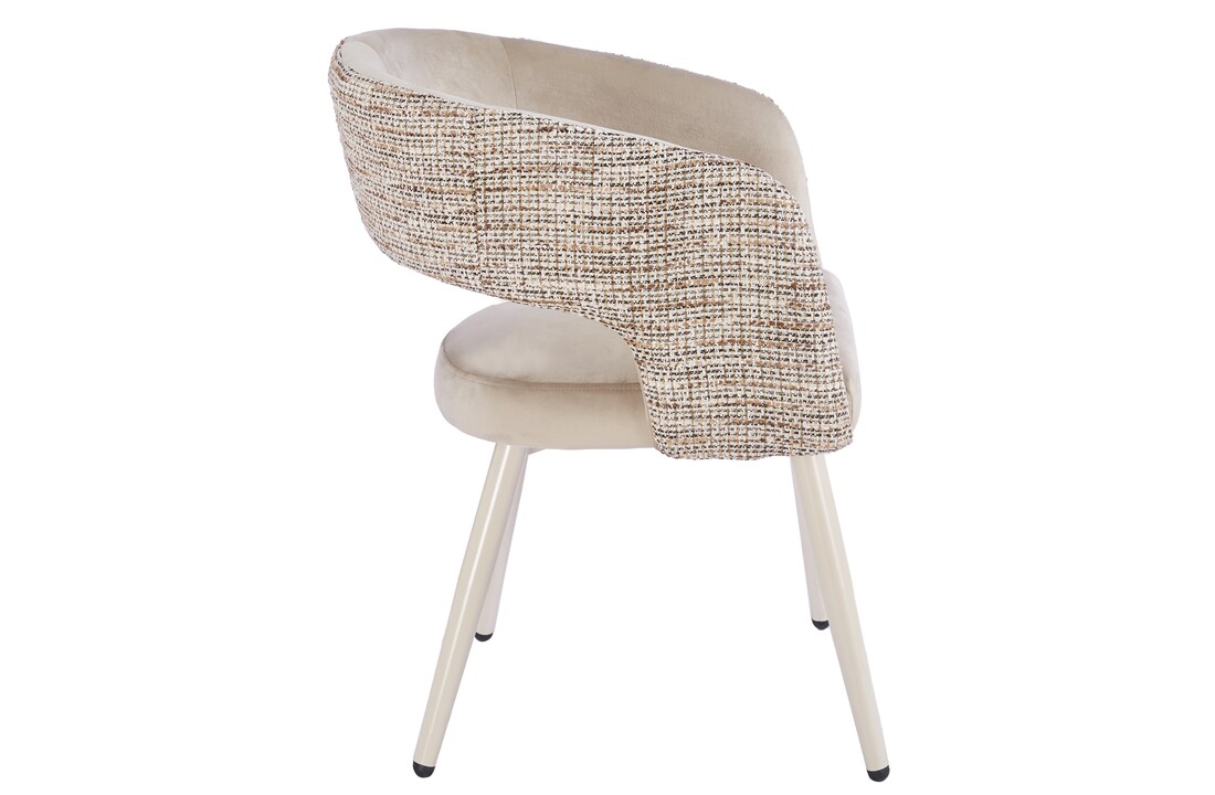 Eetkamerstoel Vigo Velvet / Be Trendy  - beige - vast