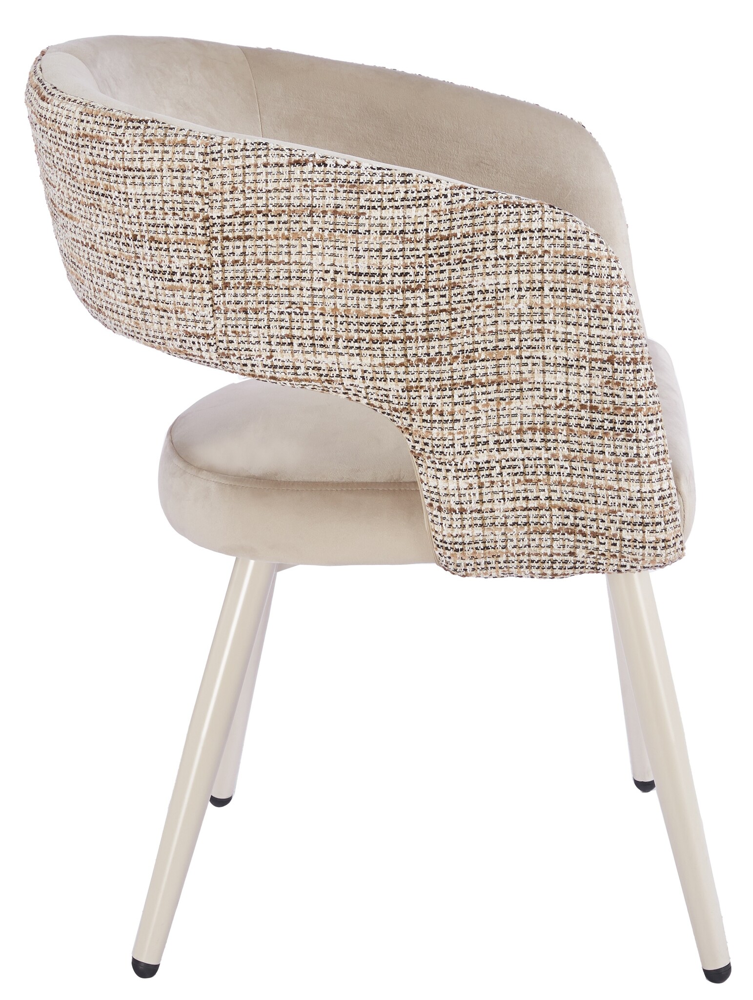 Eetkamerstoel Vigo Velvet / Be Trendy  - beige - vast