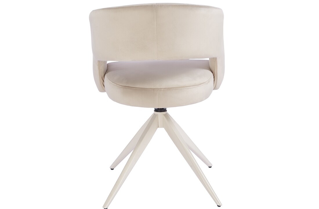 Eetkamerstoel Vigo Taupe velvet - beige - draai