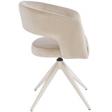 Eetkamerstoel Vigo Taupe velvet  - beige - draai