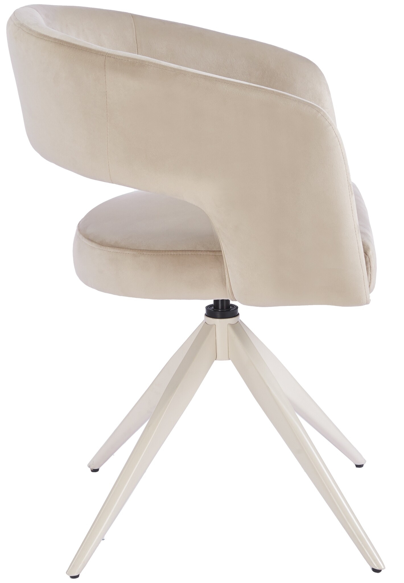 Eetkamerstoel Vigo Taupe velvet - beige - draai